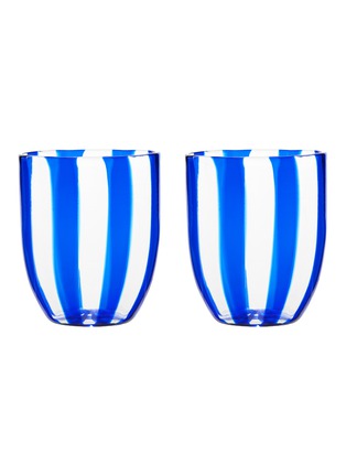 Main View - Click To Enlarge - AQUAZZURA - Dolcevita Stripe Murano Glass Tumbler — Set Of 2