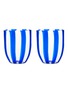 Main View - Click To Enlarge - AQUAZZURA - Dolcevita Stripe Murano Glass Tumbler — Set Of 2