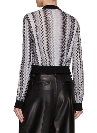 Back View - Click To Enlarge - MISSONI - Lurex Zig Zag Cardigan