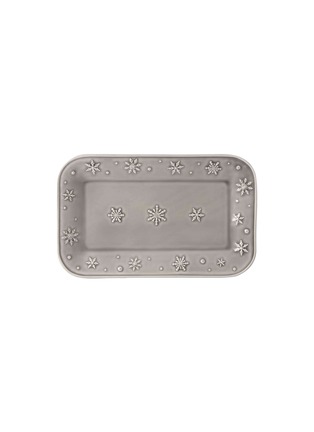 Main View - Click To Enlarge - BORDALLO PINHEIRO - Snowflakes Platter — Grey
