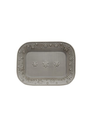 Main View - Click To Enlarge - BORDALLO PINHEIRO - Snowflakes Platter — Grey