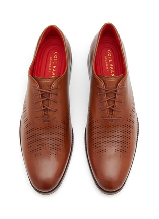 Detail View - Click To Enlarge - COLE HAAN - Washington Grand Perforated Leather Oxford Shoes