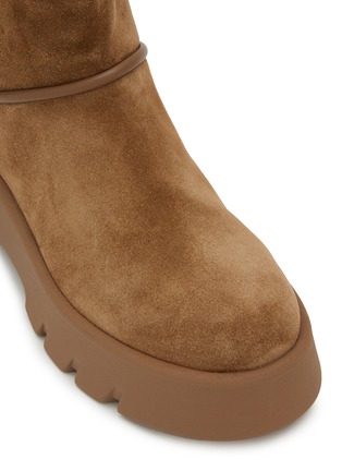 Detail View - Click To Enlarge - GIANVITO ROSSI - Suede Platform Lugged Sole Boots