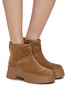 Figure View - Click To Enlarge - GIANVITO ROSSI - Suede Platform Lugged Sole Boots