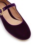 Detail View - Click To Enlarge - GIANVITO ROSSI - Velvet Mary Jane Flats