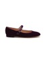 Main View - Click To Enlarge - GIANVITO ROSSI - Velvet Mary Jane Flats