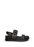Main View - Click To Enlarge - ASH - 'Stone' embellished leather slingback sandals