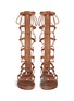 Front View - Click To Enlarge - ASH - 'Miracle' stud knee high leather gladiator sandals