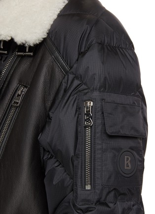  - BOGNER - Shearling Belted Leather Puffer Jacket
