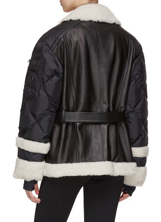 Back View - Click To Enlarge - BOGNER - Shearling Belted Leather Puffer Jacket