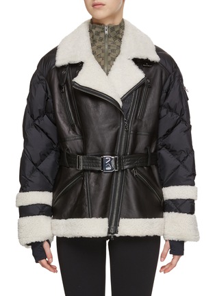 Main View - Click To Enlarge - BOGNER - Shearling Belted Leather Puffer Jacket