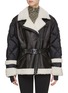 Main View - Click To Enlarge - BOGNER - Shearling Belted Leather Puffer Jacket