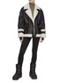 Figure View - Click To Enlarge - BOGNER - Shearling Belted Leather Puffer Jacket