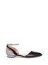 Main View - Click To Enlarge - CHELSEA PARIS - 'Emir' circle print snakeskin mix leather flats