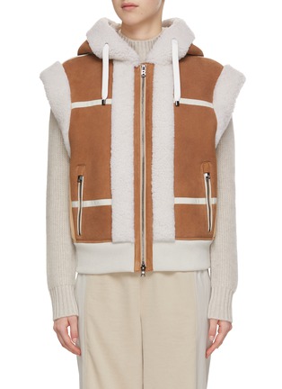Main View - Click To Enlarge - BOGNER - Contrast Lambskin Hood Vest