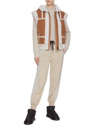 Figure View - Click To Enlarge - BOGNER - Contrast Lambskin Hood Vest