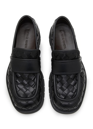 Detail View - Click To Enlarge - BOTTEGA VENETA - Haddock Intrecciato Leather Loafers