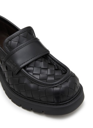 Detail View - Click To Enlarge - BOTTEGA VENETA - Haddock Intrecciato Leather Loafers