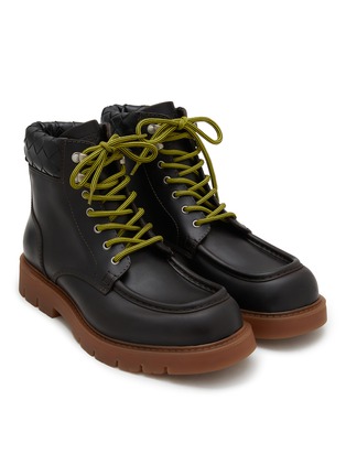 BOTTEGA VENETA | Haddock Lace-Up Leather Ankle Boots | Men | Lane Crawford