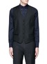 Detail View - Click To Enlarge - - - Satin peak lapel wool-silk tuxedo blazer and waistcoat set