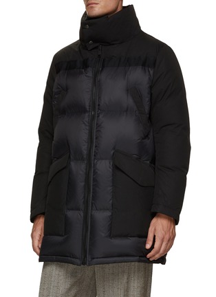 Detail View - Click To Enlarge - YVES SALOMON - Removable Shearling Hooded Bib Puffer Coat