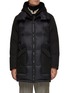 Main View - Click To Enlarge - YVES SALOMON - Removable Shearling Hooded Bib Puffer Coat