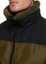 Detail View - Click To Enlarge - YVES SALOMON - Contrast Sleeve Hooded Puffer Jacket
