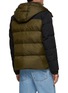 Back View - Click To Enlarge - YVES SALOMON - Contrast Sleeve Hooded Puffer Jacket