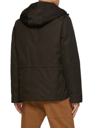 Back View - Click To Enlarge - YVES SALOMON - Down Padded Parka Jacket With Removable Lining