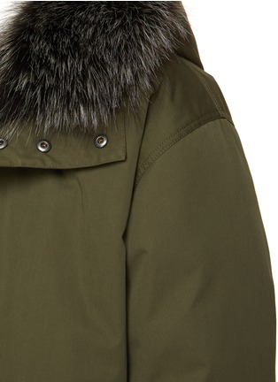  - YVES SALOMON - Down Padded Parka Jacket With Removable Fur Trim & Lining