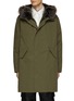 Main View - Click To Enlarge - YVES SALOMON - Down Padded Parka Jacket With Removable Fur Trim & Lining