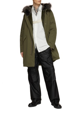 Figure View - Click To Enlarge - YVES SALOMON - Down Padded Parka Jacket With Removable Fur Trim & Lining