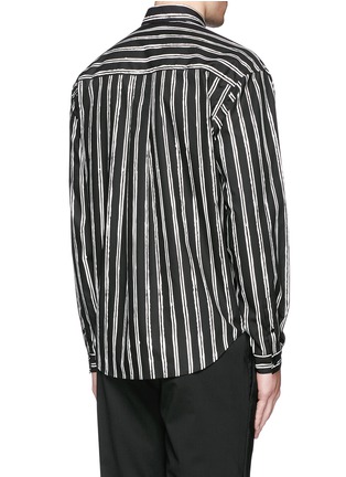 Back View - Click To Enlarge - - - Vertical stripe cotton poplin shirt