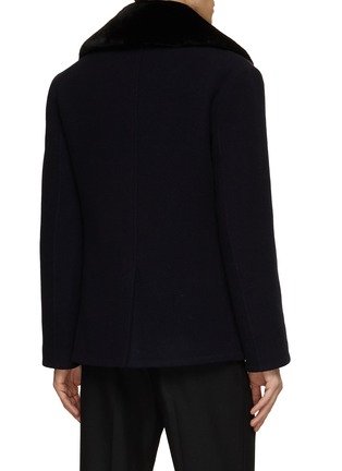Back View - Click To Enlarge - YVES SALOMON - Double Breasted Wool Overcoat