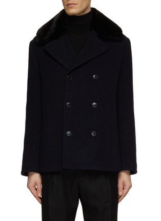 Main View - Click To Enlarge - YVES SALOMON - Double Breasted Wool Overcoat