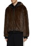 Detail View - Click To Enlarge - YVES SALOMON - Mink Fur Hooded Bomber