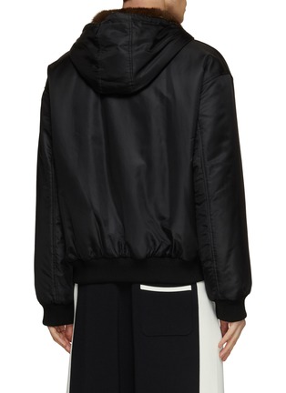 Back View - Click To Enlarge - YVES SALOMON - Mink Fur Hooded Bomber