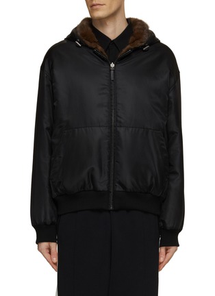 Main View - Click To Enlarge - YVES SALOMON - Mink Fur Hooded Bomber