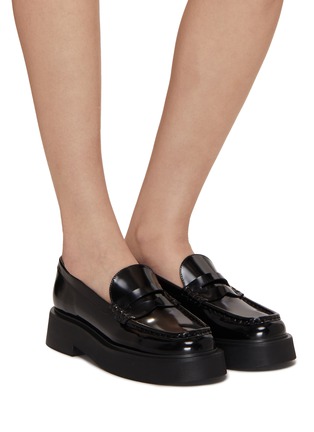 Figure View - Click To Enlarge - PEDDER RED - Emerson 40 Leather Platform Loafers