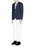 Figure View - Click To Enlarge - - - Crown embroidery jersey blazer