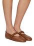 Figure View - Click To Enlarge - PEDDER RED - Blake Scrunchie Band Leather Ballerina Flats