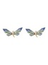 Main View - Click To Enlarge - SARAH ZHUANG - Fantasy Garden Diamond Garnet Sapphire 18K White Gold Dragonfly Earrings