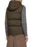 Back View - Click To Enlarge - HERNO - Laminar Hooded High Neck Puffer Vest