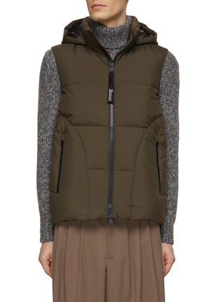 Main View - Click To Enlarge - HERNO - Laminar Hooded High Neck Puffer Vest
