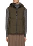 Main View - Click To Enlarge - HERNO - Laminar Hooded High Neck Puffer Vest