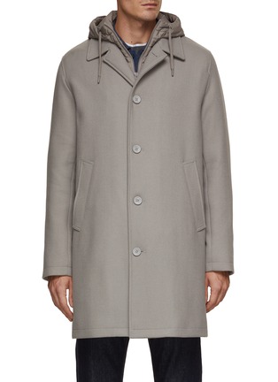 Main View - Click To Enlarge - HERNO - Detachable Hood Coat