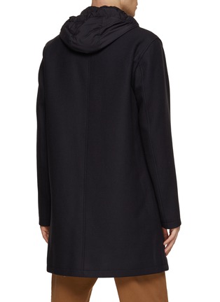 Back View - Click To Enlarge - HERNO - Hooded Button Front Coat