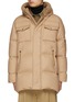 Main View - Click To Enlarge - HERNO - Hooded Cashmere Silk Blend Down Puffer Parka