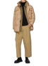 Figure View - Click To Enlarge - HERNO - Hooded Cashmere Silk Blend Down Puffer Parka