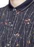 Detail View - Click To Enlarge - - - Bird and bamboo print polo shirt